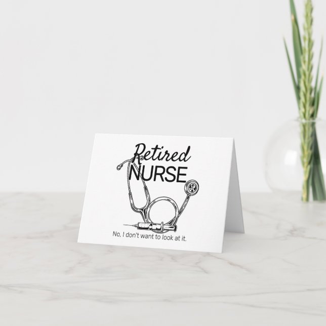 Funny Retiring Nurse Medical RN Retirement Card (Front)