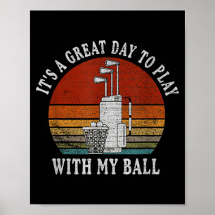 Funny Retre Golf Tee For Men Golf,funny Srt Father Poster