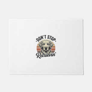 Funny Retriever Dog Vintage Engraving Graphic Tee_ Doormat