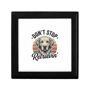 Funny Retriever Dog Vintage Engraving Graphic Tee_ Gift Box