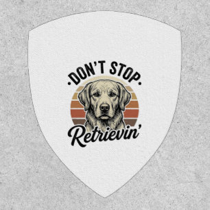 Funny Retriever Dog Vintage Engraving Graphic Tee_ Patch