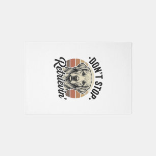 Funny Retriever Dog Vintage Engraving Graphic Tee_ Rug