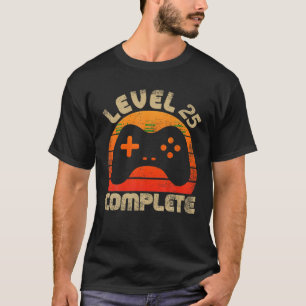 Funny Retro 25th Birthday Vintage Level 25 Complet T-Shirt