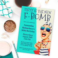 Funny Retro 50th Birthday F-Bomb
