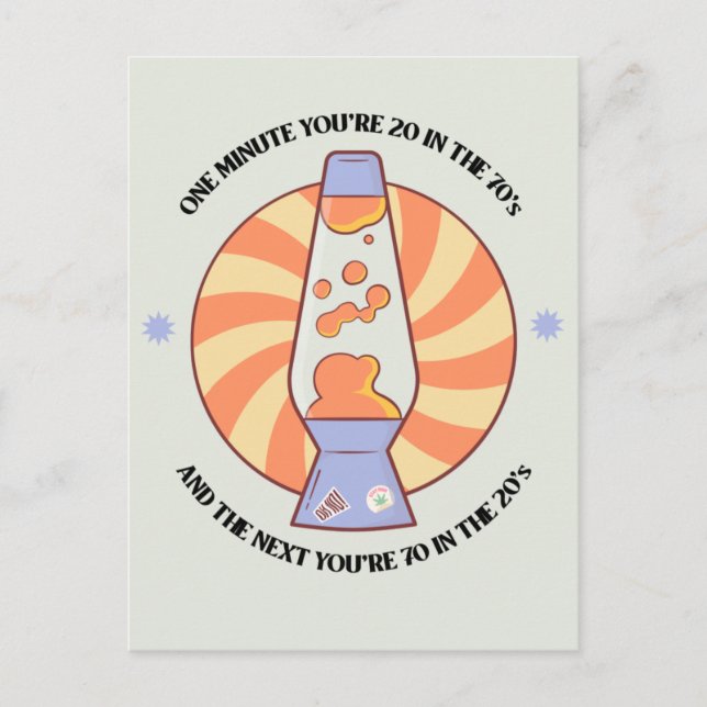 Funny Retro 70's  Postcard (Front)