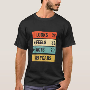 Funny Retro 89th Birthday 89 Years Old Born In 193 T-Shirt
