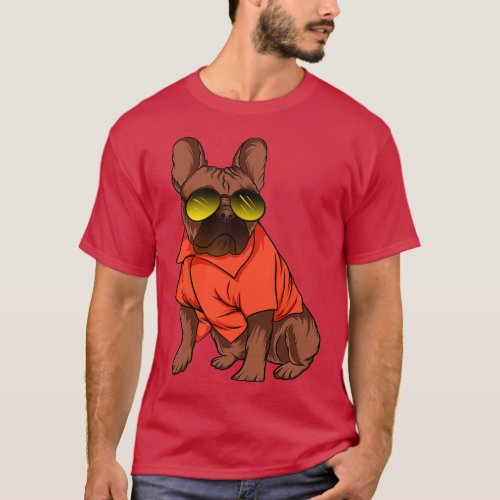 Funny Retro 90s French Bulldog Dog Lover Gift T_Shirt