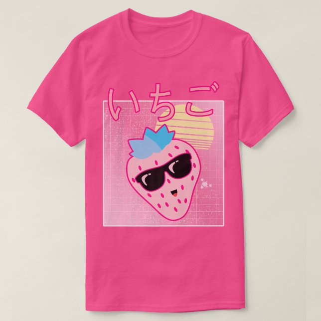 Funny Retro 90s Japanese Kawaii Strawberry Retro A T-Shirt (Design Front)