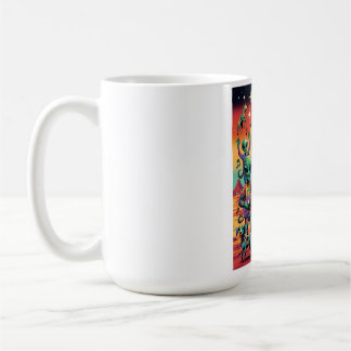 Funny Retro Alien Dance Party on Mars in Space. Coffee Mug
