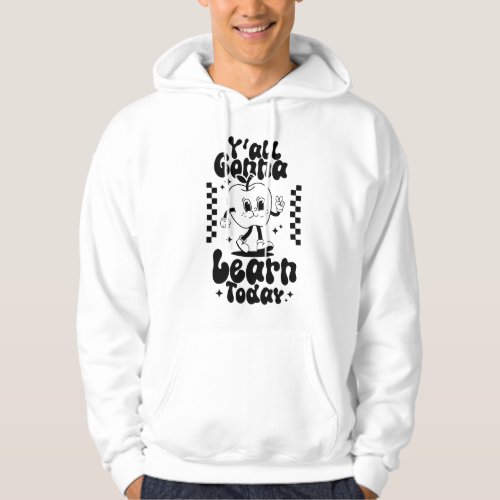 Funny Retro Apple Teacher Hoodie Sweatshirt Gift