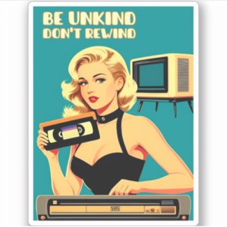 Funny Retro Art Style 80s Don't Rewind VHS Tape