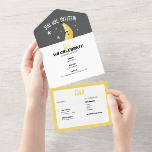 Funny Retro Banana Party Favors Puns Editable All In One Invitation