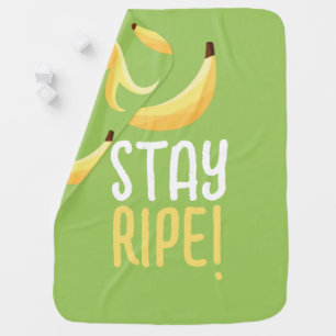 Funny Retro Banana Party Favors Puns Editable Baby Blanket