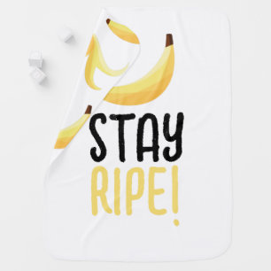 Funny Retro Banana Party Favors Puns Editable Baby Blanket