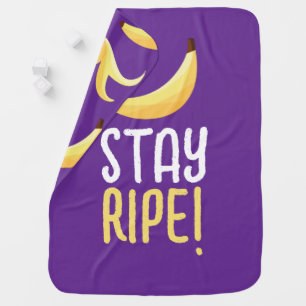Funny Retro Banana Party Favors Puns Editable Baby Blanket