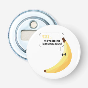 Funny Retro Banana Party Favors Puns Editable Bottle Opener