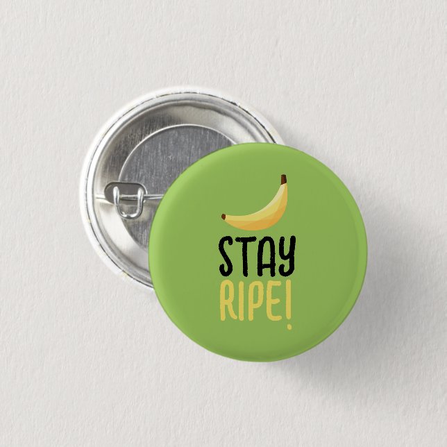 Funny Retro Banana Party Favors Puns Editable Button (Front & Back)