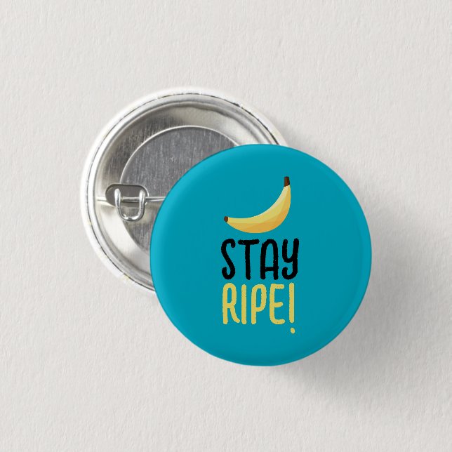 Funny Retro Banana Party Favors Puns Editable Button (Front & Back)