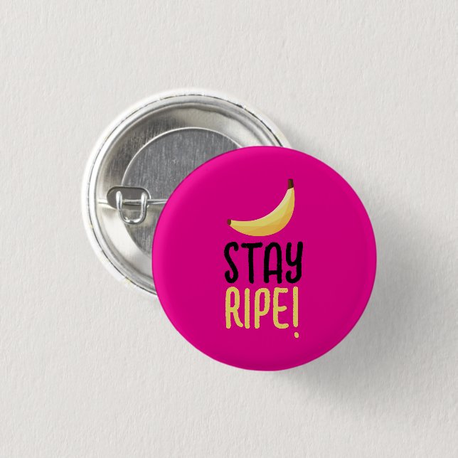 Funny Retro Banana Party Favors Puns Editable Button (Front & Back)