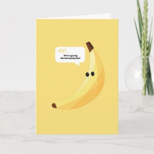 Funny Retro Banana Party Favors Puns Editable Card