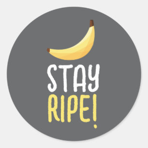 Funny Retro Banana Party Favors Puns Editable Classic Round Sticker