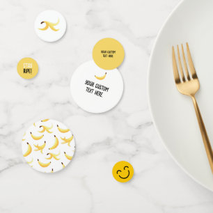Funny Retro Banana Party Favors Puns Editable Confetti