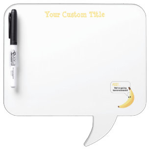 Funny Retro Banana Party Favors Puns Editable Dry Erase Board
