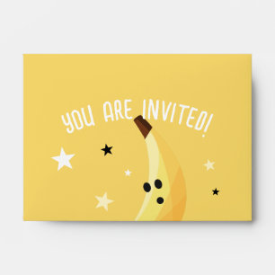 Funny Retro Banana Party Favors Puns Editable Envelope