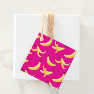 Funny Retro Banana Party Favors Puns Editable Favor Tags