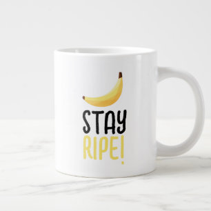 Funny Retro Banana Party Favors Puns Editable Giant Coffee Mug