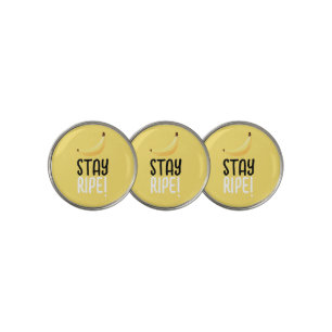 Funny Retro Banana Party Favors Puns Editable Golf Ball Marker