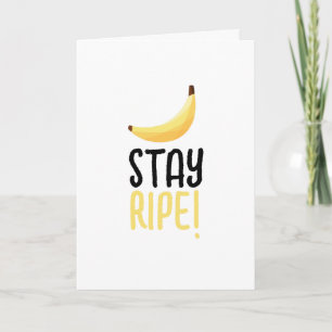 Funny Retro Banana Party Favors Puns Editable Holiday Card
