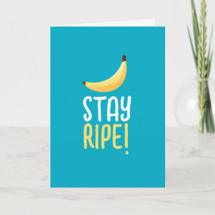 Funny Retro Banana Party Favors Puns Editable Holiday Card