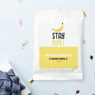 Funny Retro Banana Party Favors Puns Editable Hot Chocolate Drink Mix