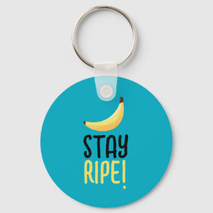 Funny Retro Banana Party Favors Puns Editable Keychain