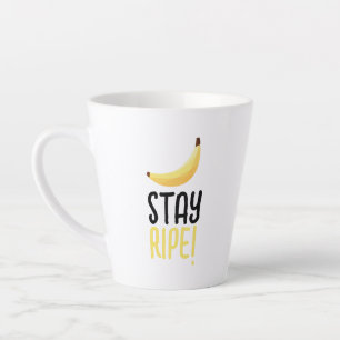 Funny Retro Banana Party Favors Puns Editable Latte Mug