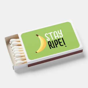 Funny Retro Banana Party Favors Puns Editable Matchboxes