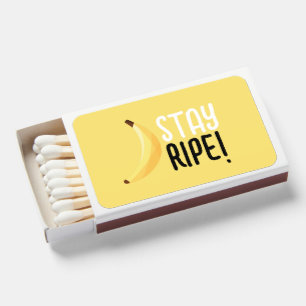 Funny Retro Banana Party Favors Puns Editable Matchboxes