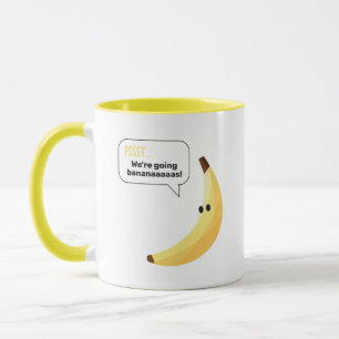 Funny Retro Banana Party Favors Puns Editable Mug