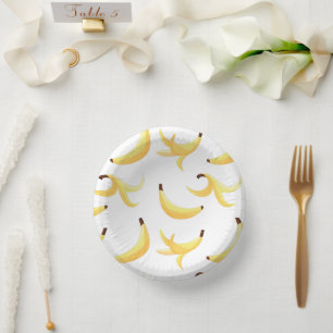 Funny Retro Banana Party Favors Puns Editable Paper Bowls