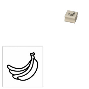 Funny Retro Banana Party Favors Puns Editable Rubber Stamp