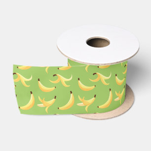 Funny Retro Banana Party Favors Puns Editable Satin Ribbon
