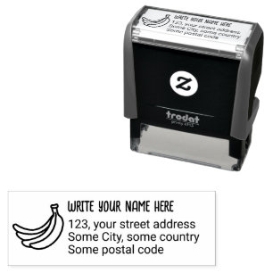 Funny Retro Banana Party Favors Puns Editable Self-inking Stamp