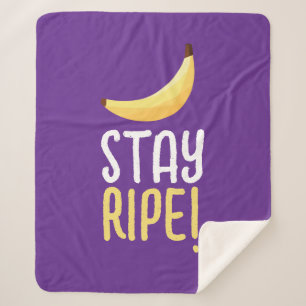 Funny Retro Banana Party Favors Puns Editable Sherpa Blanket
