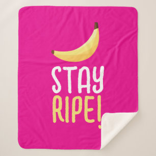 Funny Retro Banana Party Favors Puns Editable Sherpa Blanket