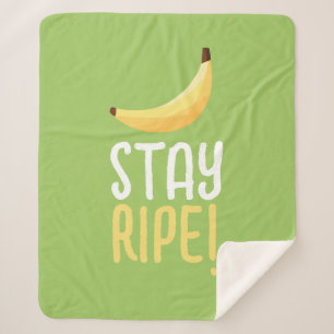 Funny Retro Banana Party Favors Puns Editable Sherpa Blanket