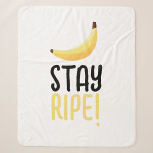 Funny Retro Banana Party Favors Puns Editable Sherpa Blanket