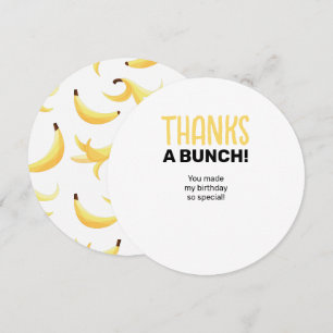Funny Retro Banana Party Favors Puns Editable Thank You Card