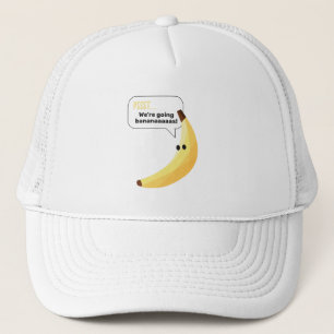 Funny Retro Banana Party Favors Puns Editable Trucker Hat