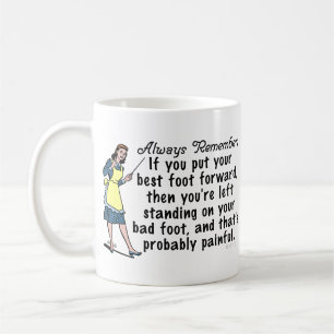 Funny Retro Best Foot Demotivational Coffee Mug
